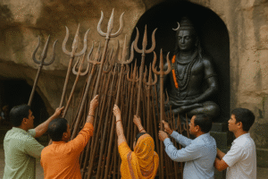 "शिवभक्तों का अटूट विश्वास: बड़े महादेव को त्रिशूल अर्पण क्यों करते हैं?"