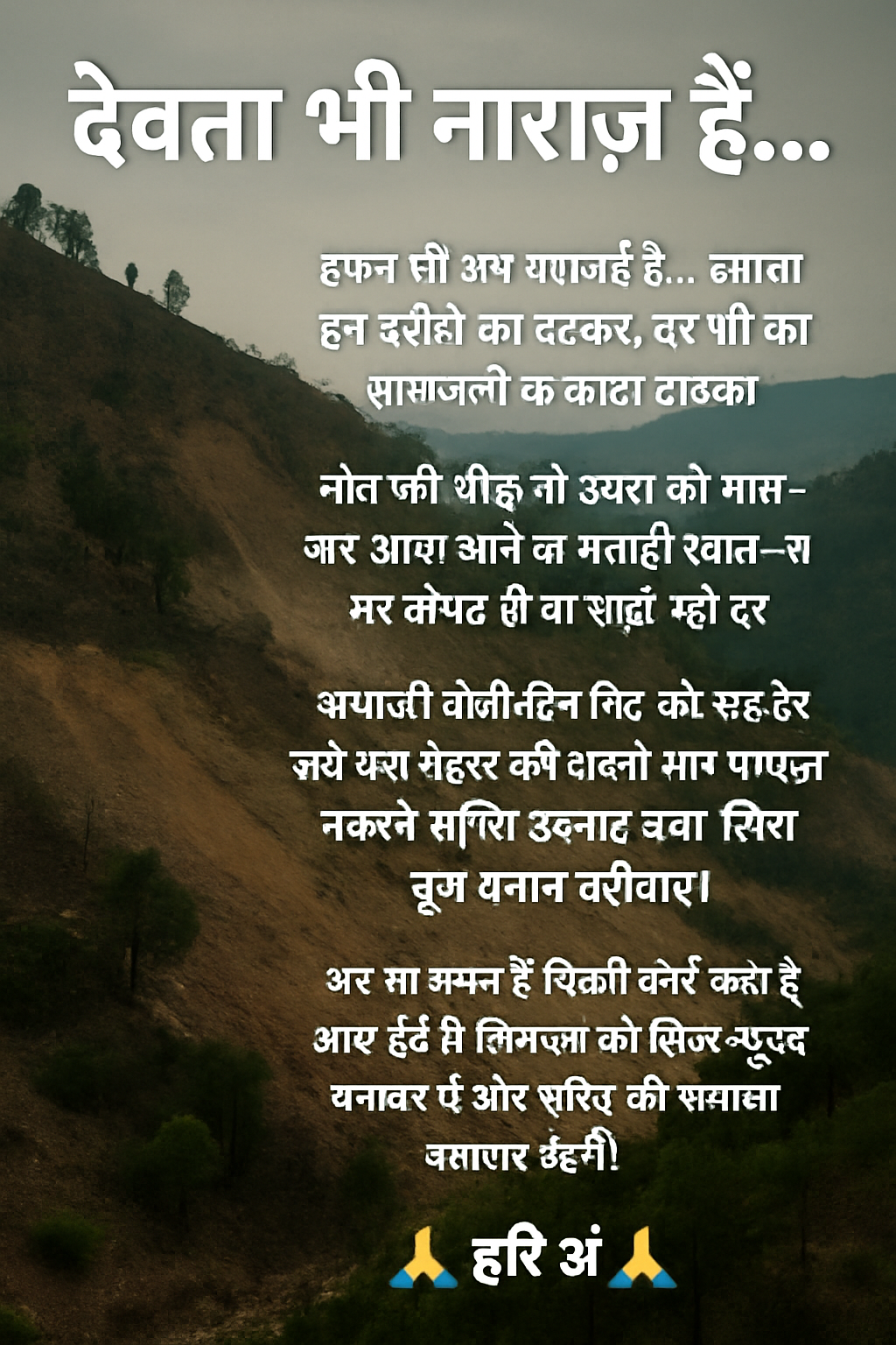 "जब प्रकृति क्रोधित होती है – तबाही जन्म लेती है"