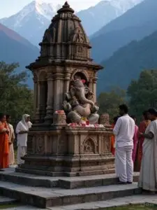 उत्तराखंड में स्थित एकदंत गणेश मंदिर की तस्वीर

