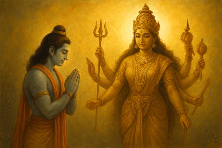 “रामायण का रहस्य: श्रीराम ने माँ दुर्गा की आराधना क्यों की थी?”