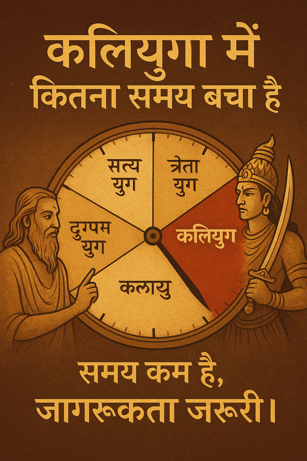 कलियुग में कितना समय बचा है — प्राचीन शास्त्रों के अनुसार समय चक्र का चित्र