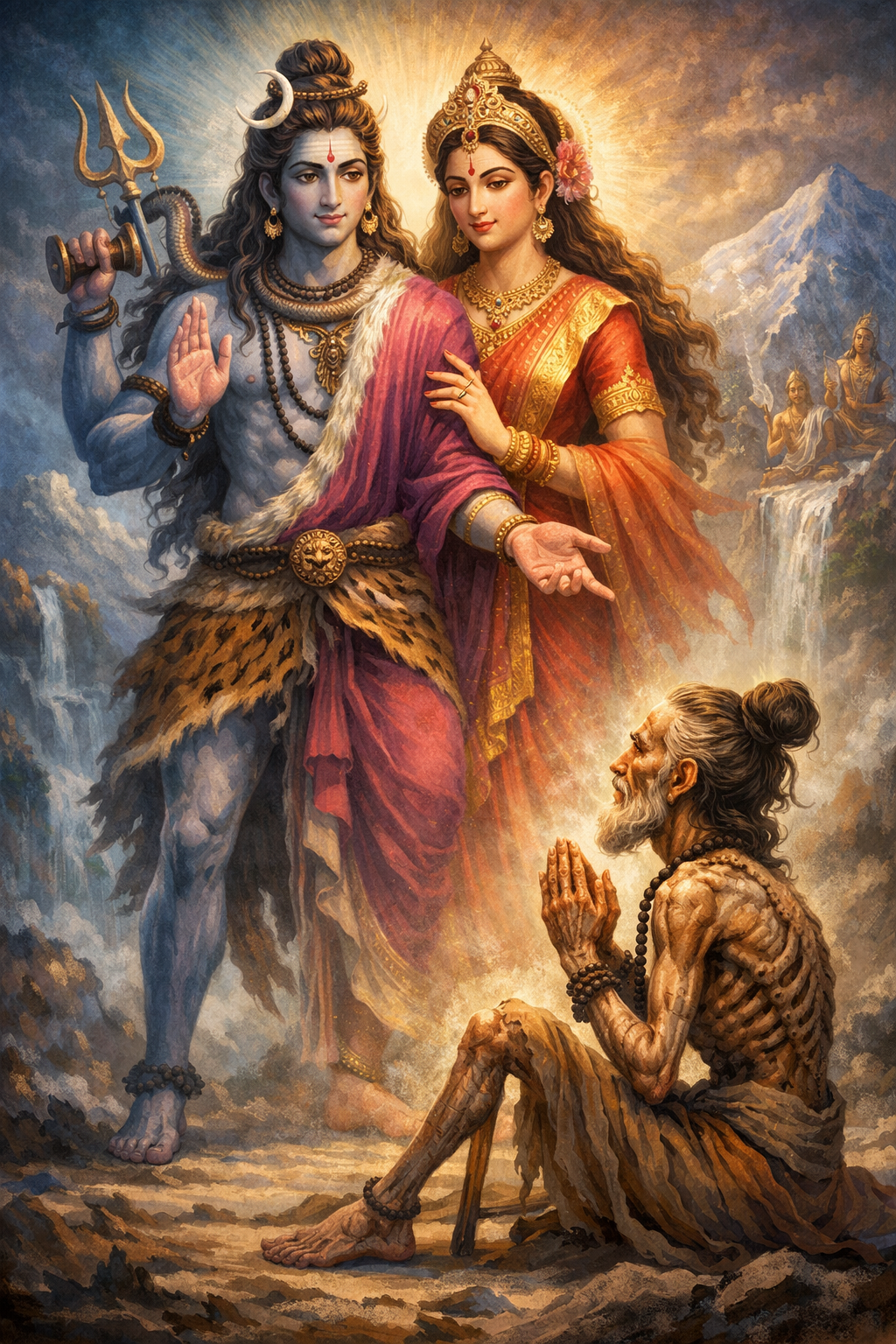 शिव बिना शक्ति अधूरे हैं – भगवान शिव और माता पार्वती कलश में विराजमान