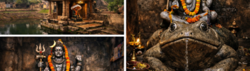 Shiv temple where Lord Shiva sits on frog instead of Nandi